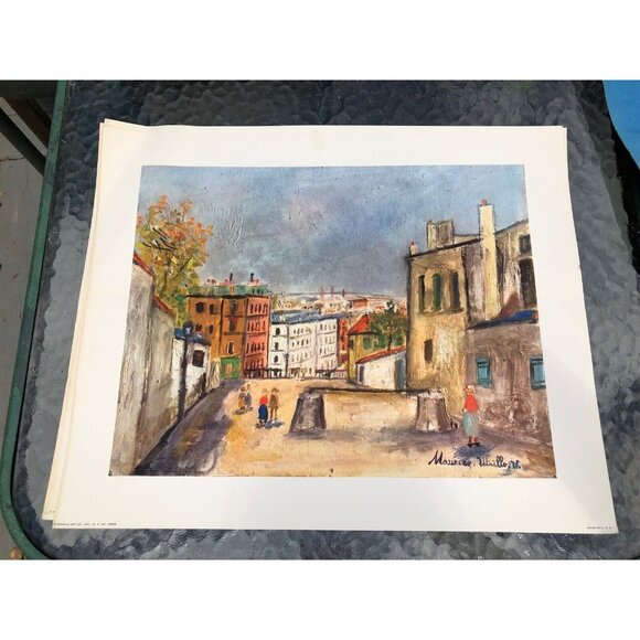 Vintage Art Prints MONTMARTRE SCENES By Utrillo Set of 4 - Picture 7 of 10